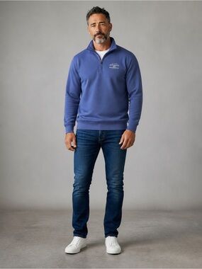 Forrester’s Vintage Golf Quarter-Zip Performance Pullover Jacket - Blue